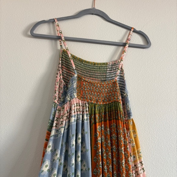 Jen's Pirate Booty Free People Small Smock Wild Side Floral Patchwork Midi Dress - Picture 7 of 12